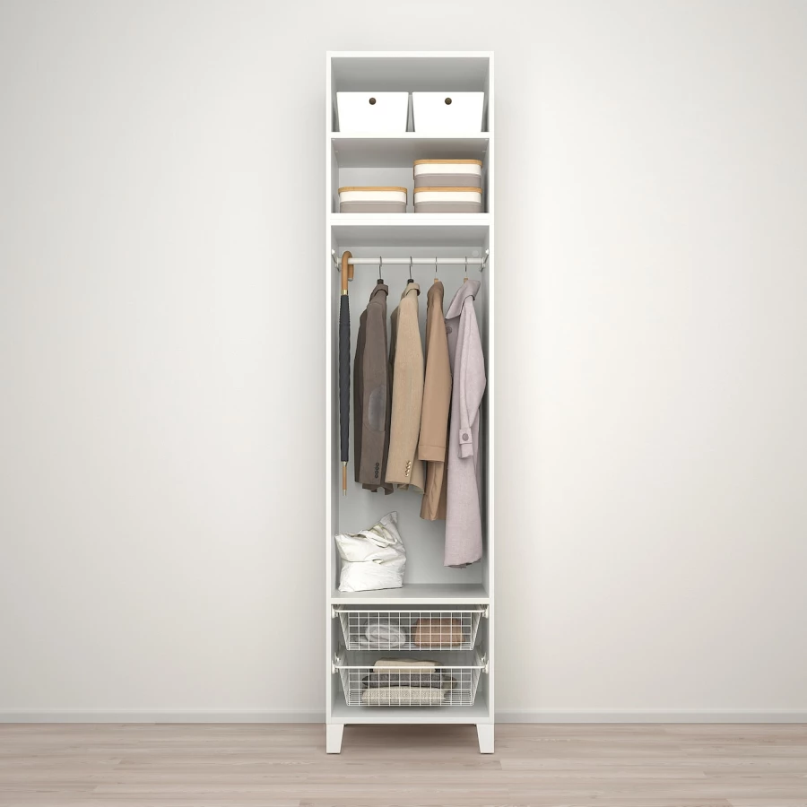Шкаф - PLATSA/FONNES/STRAUMEN IKEA/ПЛАТСА/ФОННЕС/СТРАУМЕН ИКЕА, 57х60х251 см, белый (изображение №3)