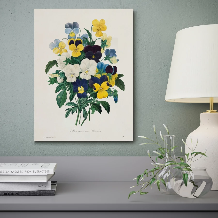 Картина - IKEA PJÄTTERYD/ ПЬЕТТЕРИД ИКЕА, 30х40 см, "Цветы" (изображение №2)