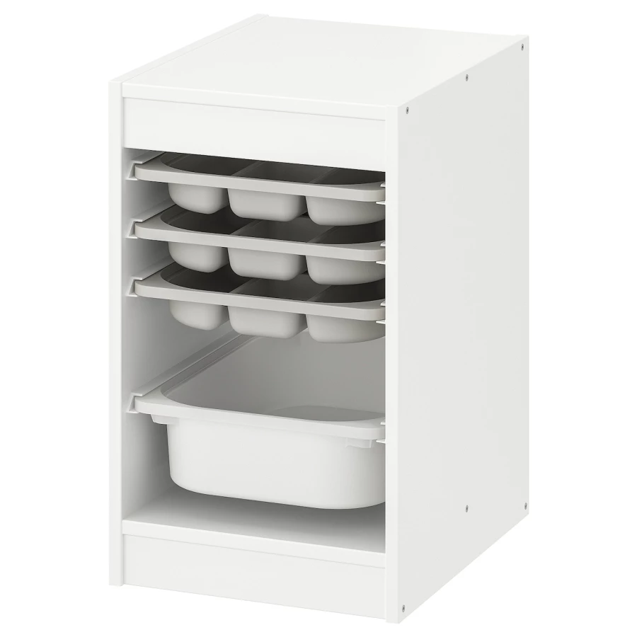 Стеллаж - IKEA TROFAST, 34х44х56 см, белый/бело-серый, ТРУФАСТ ИКЕА (изображение №1)