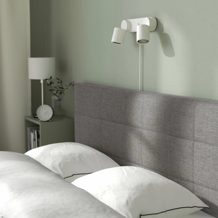 Основание двуспальной кровати - IKEA SKARVLO, 200х140 см, серый, СКАРВЛО ИКЕА (изображение №2)