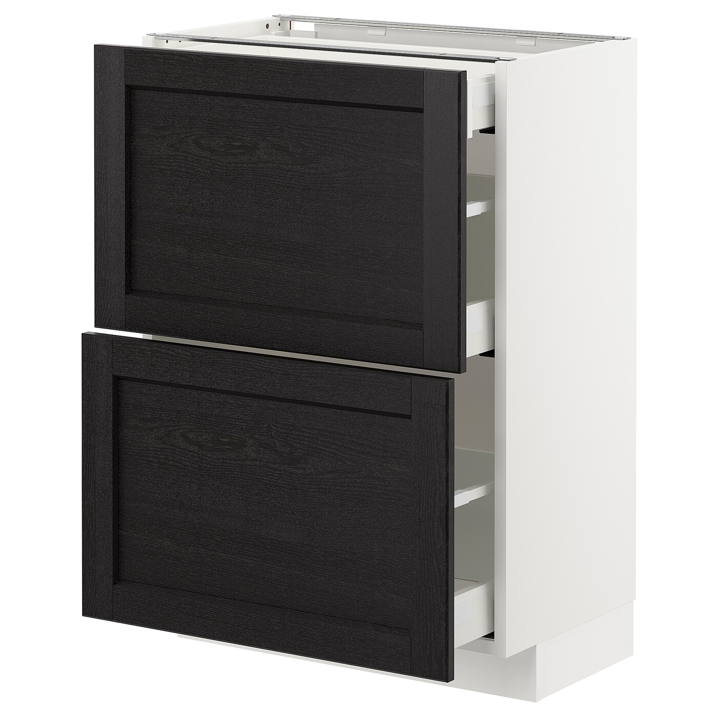 Напольный кухонный шкаф  - IKEA METOD MAXIMERA, 88x39,5x60см, черный/белый, МЕТОД МАКСИМЕРА ИКЕА
