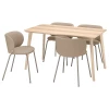 Стол и 4 стула - LISABO / KRYLBO IKEA/ ЛИСАБО/КРЫЛЬБО ИКЕА, 140х78х74 см, бежевый