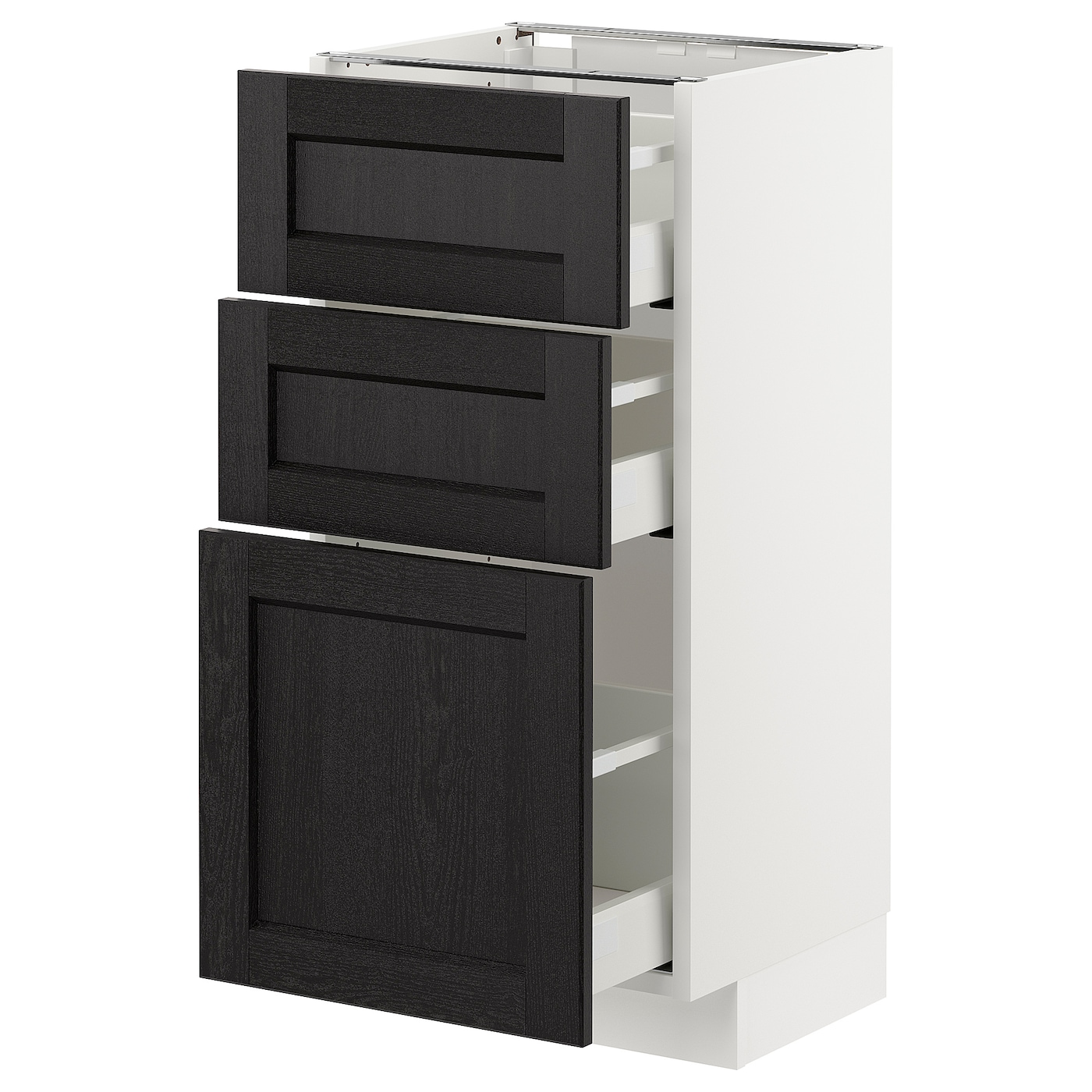 Напольный шкаф - METOD / MAXIMERA IKEA/ МЕТОД/ МАКСИМЕРА ИКЕА,  88х40 см, белый/коричневый