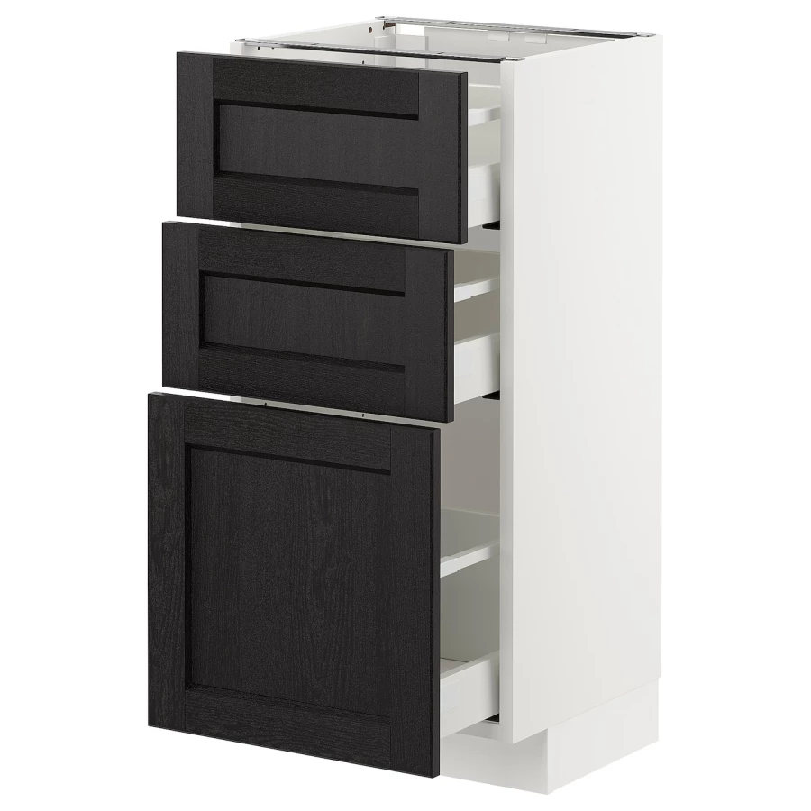 Напольный шкаф - METOD / MAXIMERA IKEA/ МЕТОД/ МАКСИМЕРА ИКЕА,  88х40 см, белый/коричневый (изображение №1)