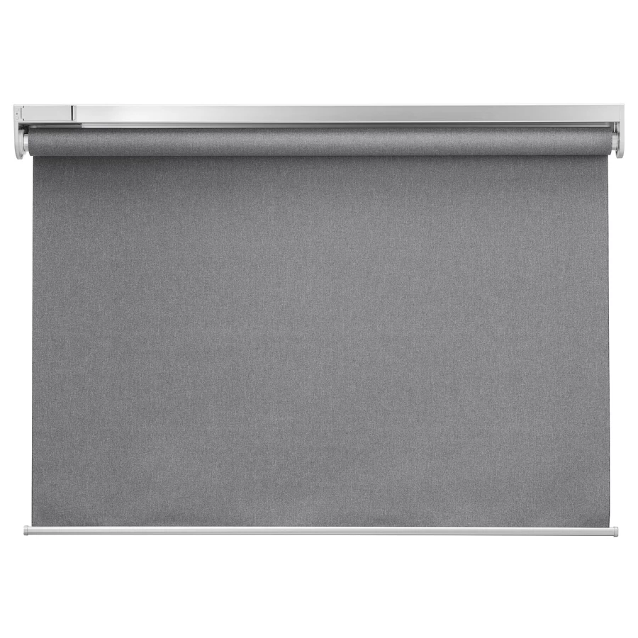 Рулонная штора (blackout) - IKEA FYRTUR, 195х100 см, серый, ФЮРТЮР ИКЕА (изображение №1)