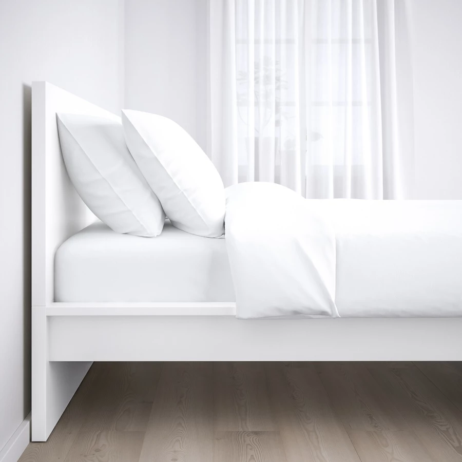 Комплект мебели для спальни - IKEA MALM/LURÖY/LUROY, 160х200см, белый, МАЛЬМ/ЛУРОЙ ИКЕА (изображение №3)