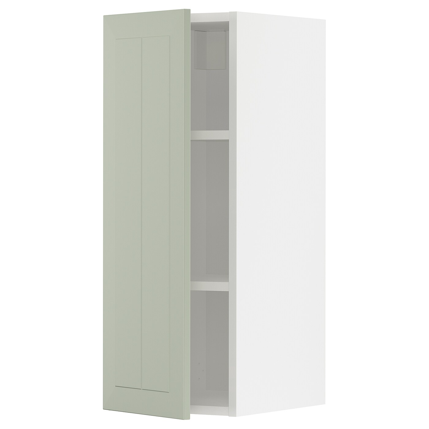 Навесной шкаф с полкой - METOD IKEA/ МЕТОД ИКЕА, 80х30 см, белый/зеленый
