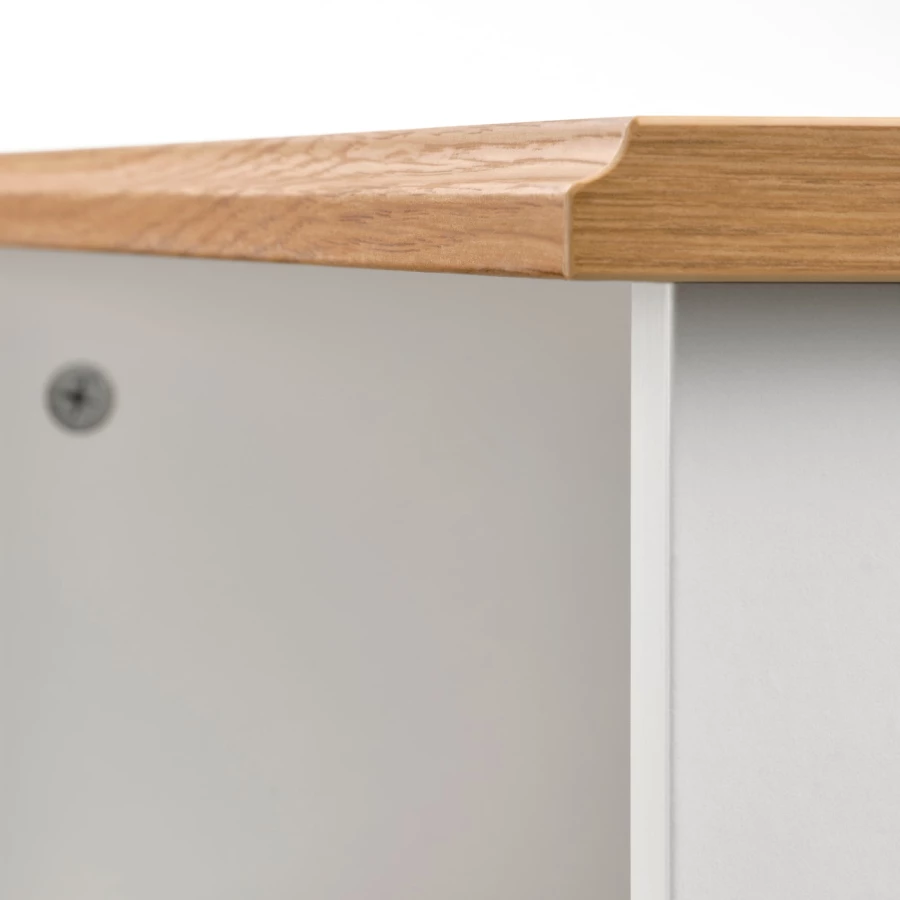 Журнальный стол - IKEA ИКЕА SKRUVBY, 60х60х50см, белый/светло-коричневый (изображение №4)