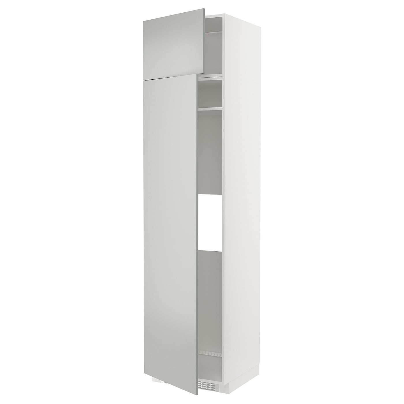 Высокий кухонный шкаф - IKEA METOD/МЕТОД ИКЕА, 240х60х60 см, белый/серый