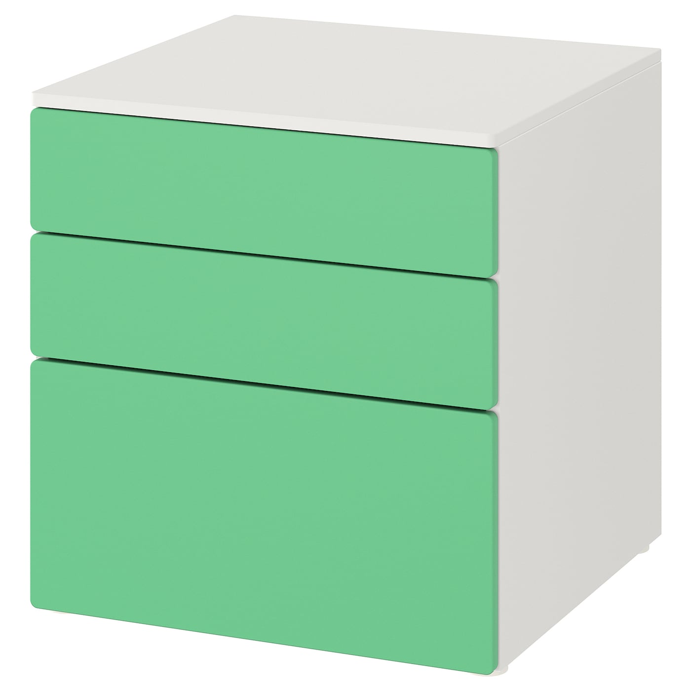 Шкаф - PLATSA/ SMÅSTAD / SMАSTAD  IKEA/ ПЛАТСА/СМОСТАД  ИКЕА, 60x55x63 см, белый/зеленый