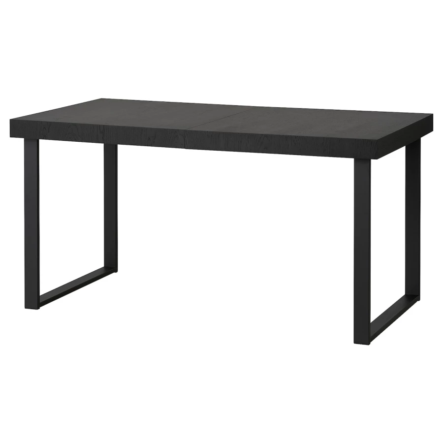 Раздвижной стол - IKEA TARSELE/ТАРСЕЛЬ ИКЕА, 150х80х77 см, чёрный (изображение №1)