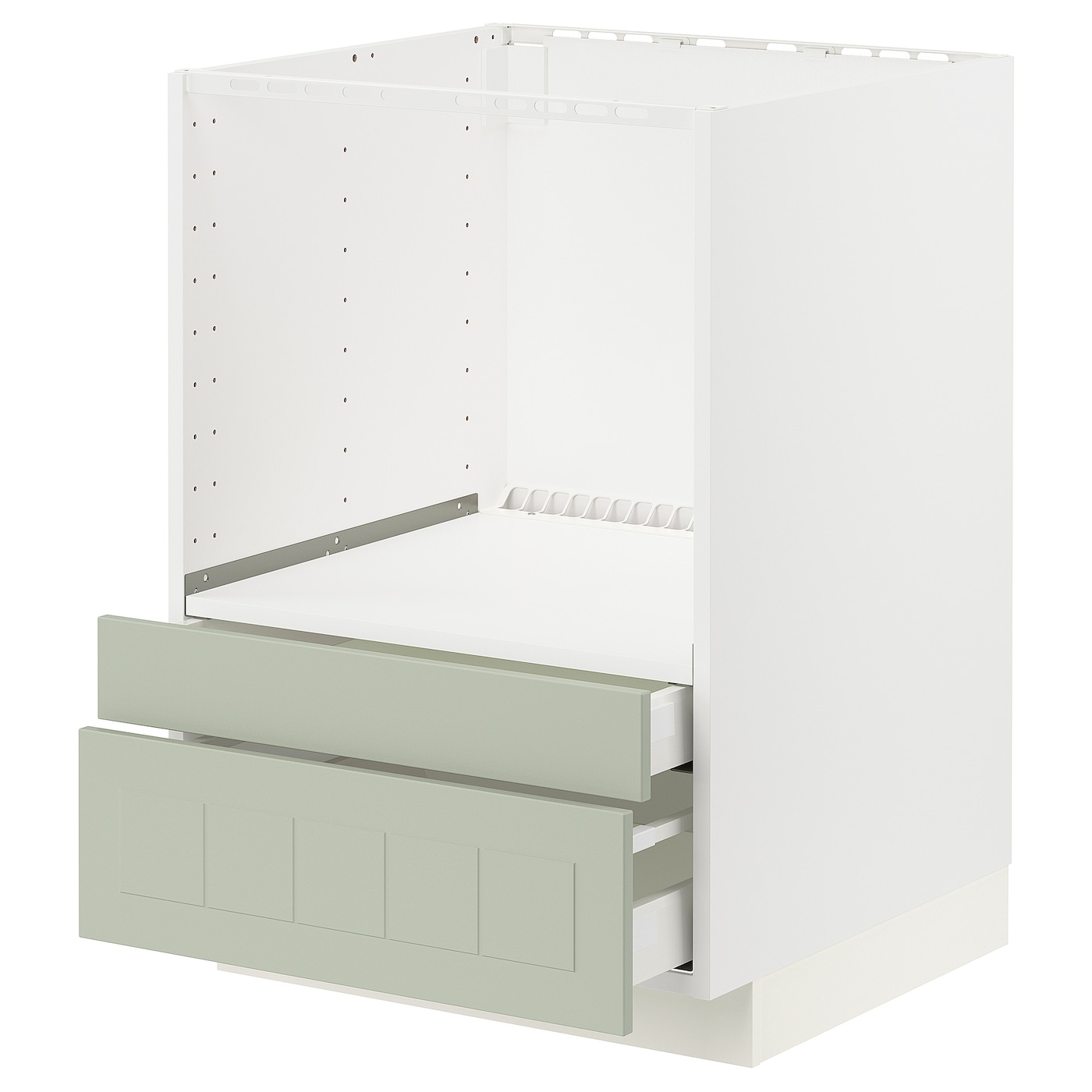 Напольный шкаф - METOD / MAXIMERA IKEA/ МЕТОД/ МАКСИМЕРА ИКЕА,  60х88 см, белый/светло-зеленый