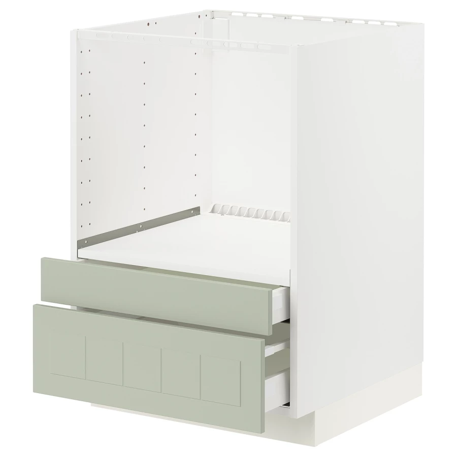 Напольный шкаф - METOD / MAXIMERA IKEA/ МЕТОД/ МАКСИМЕРА ИКЕА,  60х88 см, белый/светло-зеленый (изображение №1)