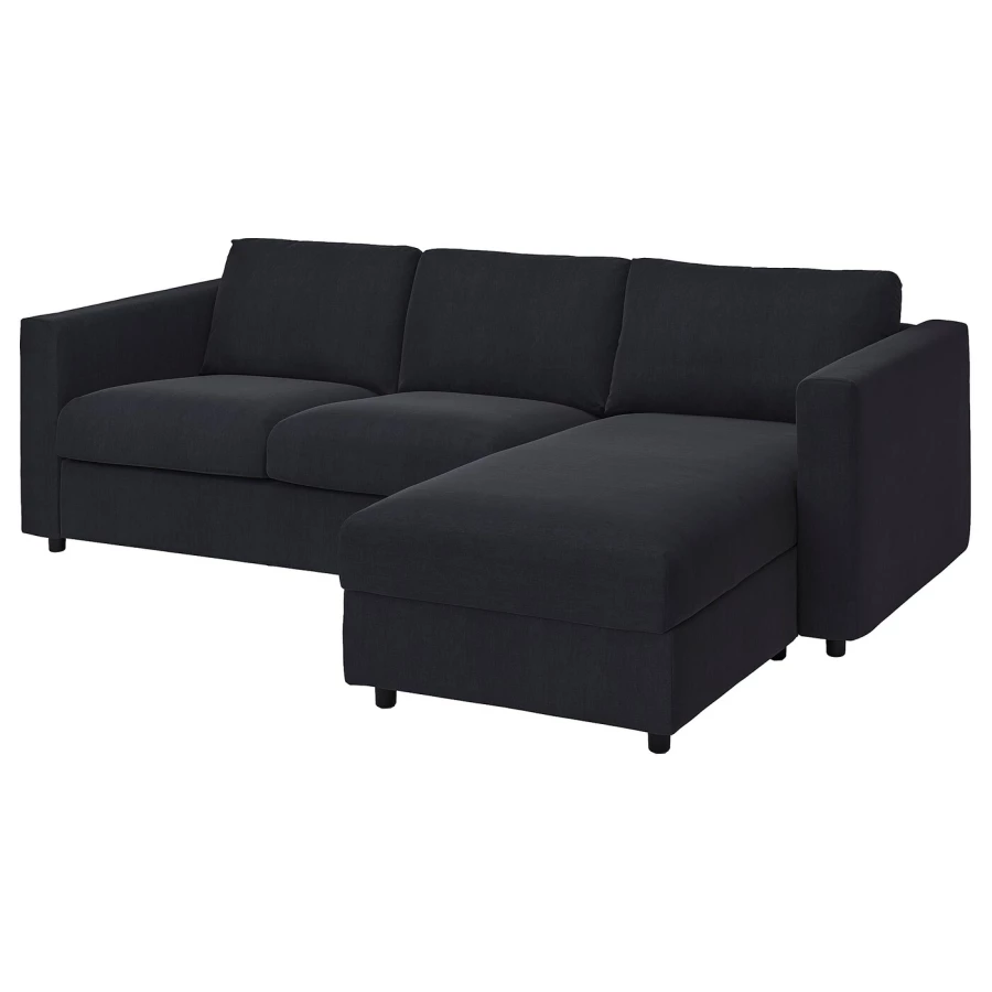 Чехол на 3-местный диван - IKEA VIMLE/ВИМЛЕ ИКЕА, черный (изображение №1)