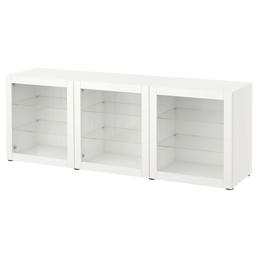 Комбинация для хранения - IKEA BESTÅ/BESTA /БЕТСА/БЕСТО ИКЕА, 180x42x65 см, белый, (изображение №1)