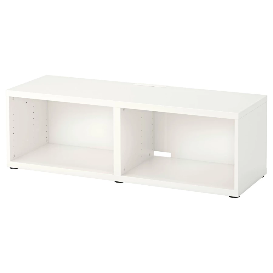 Каркас тумбы под телевизор - IKEA BESTÅ/BESTA/БЕСТА/БЕСТО ИКЕА, 120x40x38 см, белый (изображение №1)