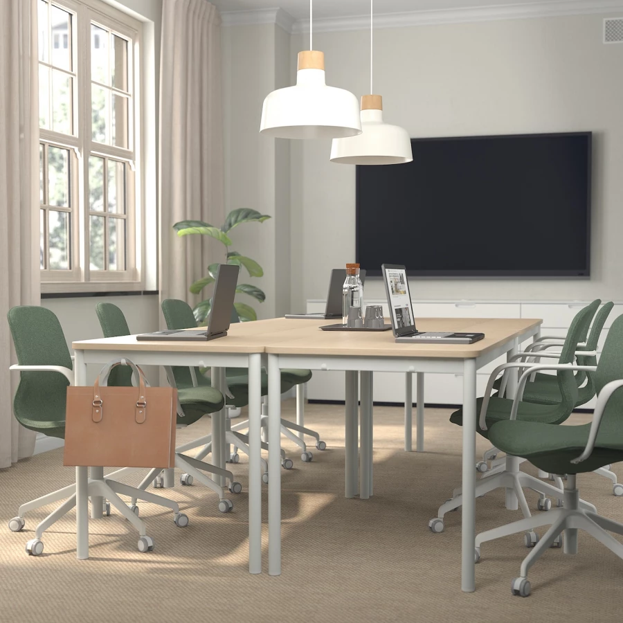 Офисный стул - IKEA LÅNGFJÄLL/LANGFJALL, 68x68x92см, зеленый, ЛОНГФЬЕЛЛЬ ИКЕА (изображение №2)