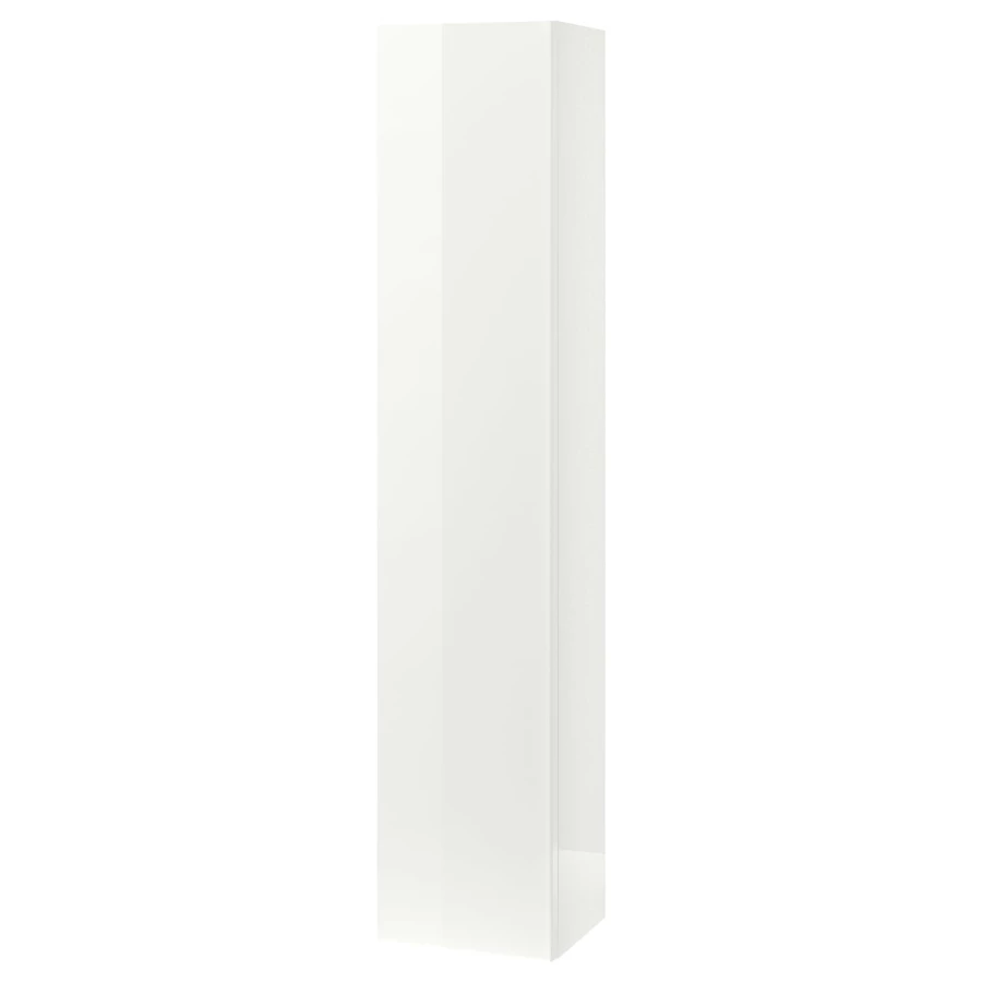 Высокий шкаф для ванной - IKEA GODMORGON/ГОДМОРГОН ИКЕА, 40x32x192 см, белый (изображение №1)