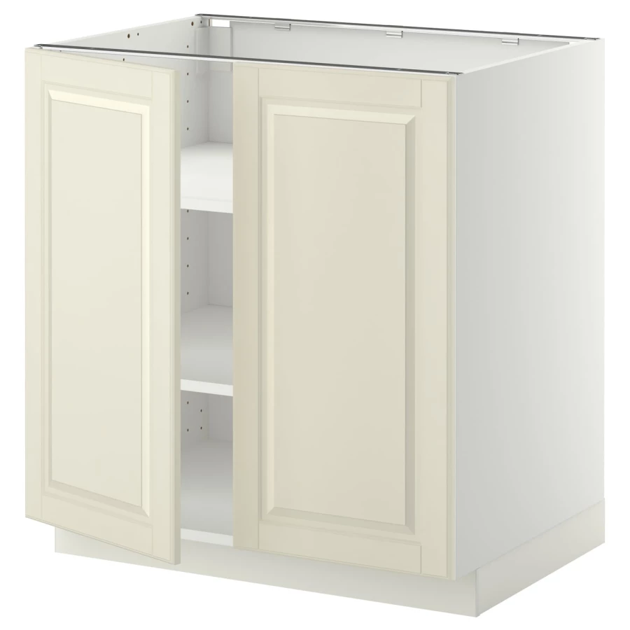 Напольный шкаф - IKEA METOD, 88x62x80см, белый/светло-бежевый, МЕТОД ИКЕА (изображение №1)