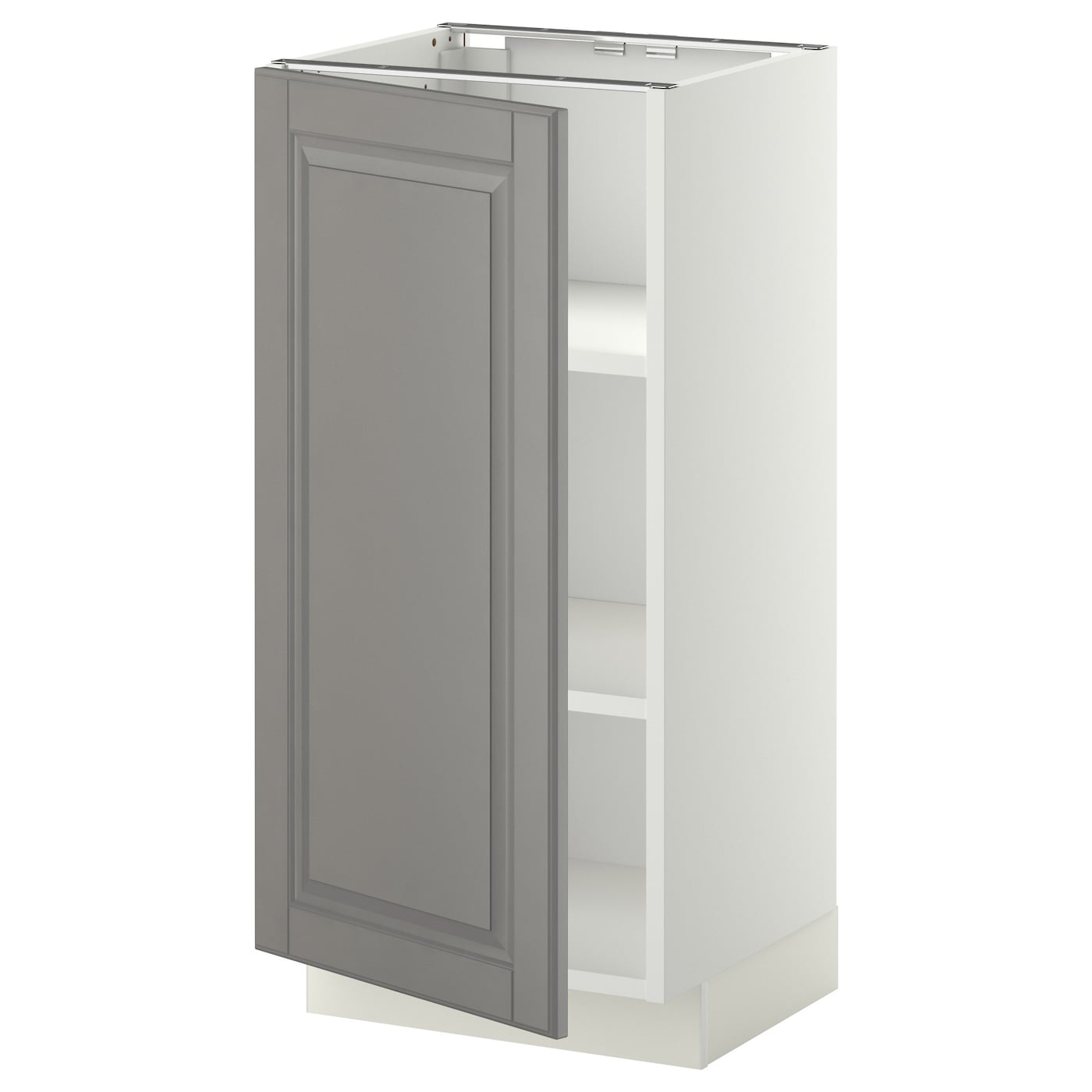 Напольный кухонный шкаф  - IKEA METOD, 88x39,5x40см, белый/серый, МЕТОД ИКЕА