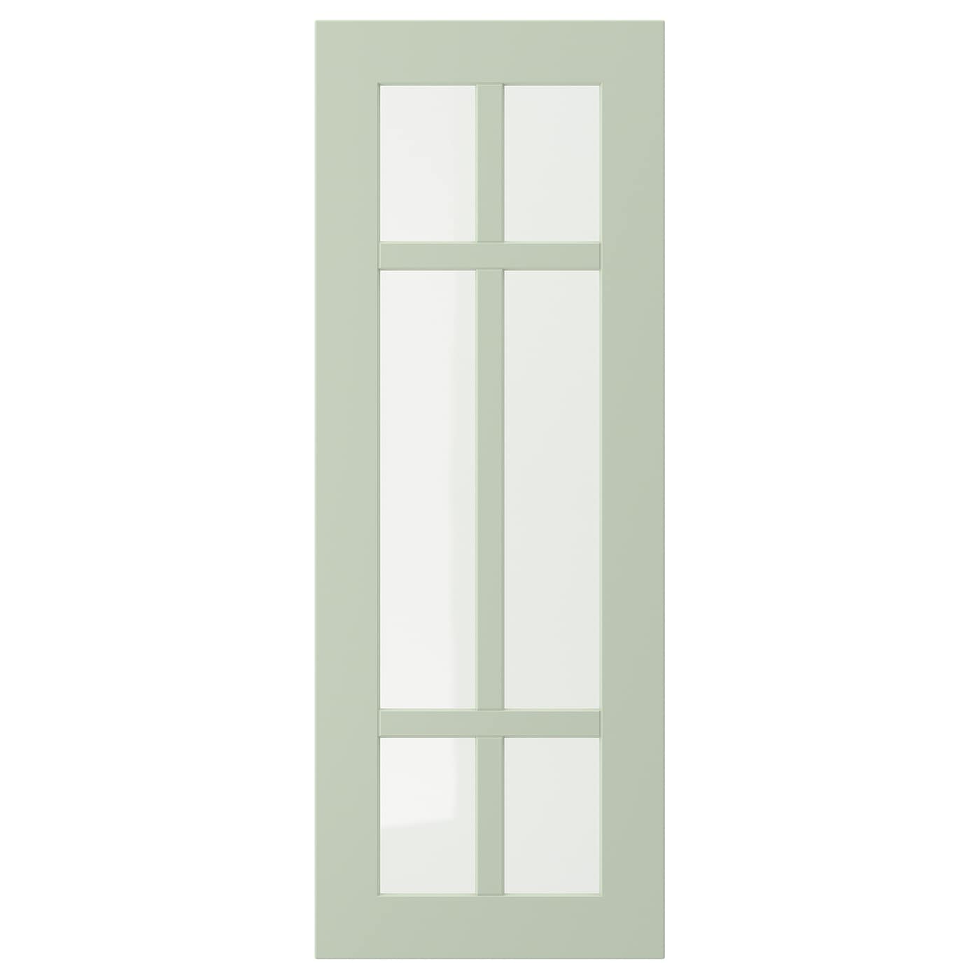 Дверца со стеклом - IKEA STENSUND, 80х30 см, светло-зеленый, СТЕНСУНД ИКЕА
