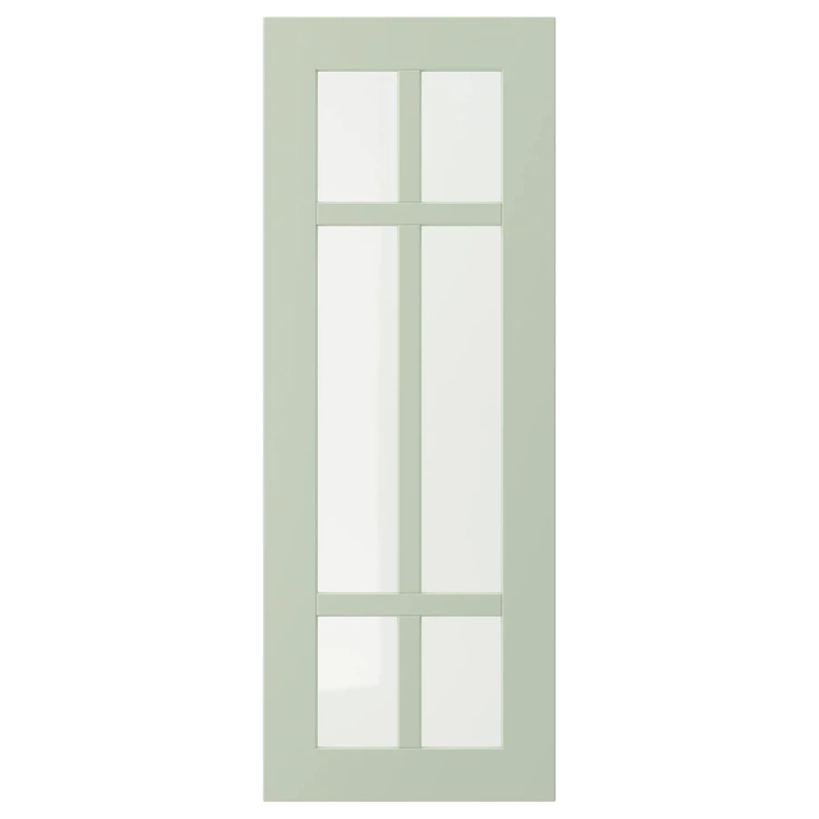 Дверца со стеклом - IKEA STENSUND, 80х30 см, светло-зеленый, СТЕНСУНД ИКЕА (изображение №1)