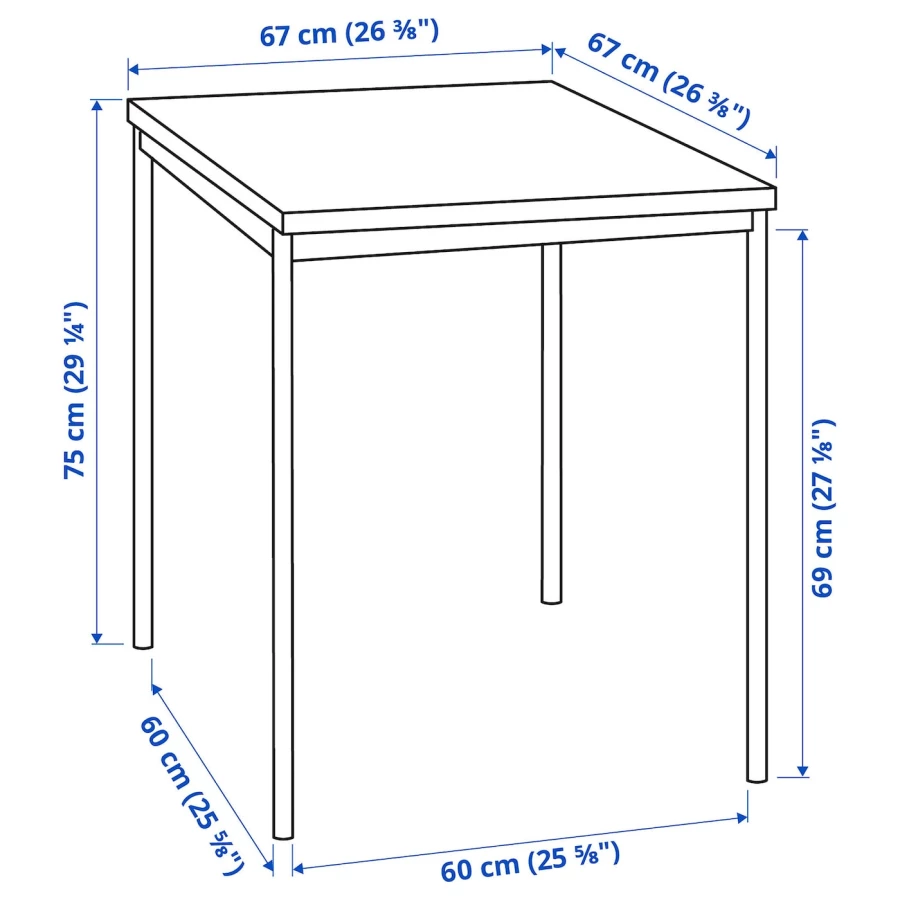 Стол и 4 стула - IKEA SANDSBERG/LIDÅS /САНДСБЕРГ/ЛИДОС ИКЕА, 75х67 см, черный (изображение №3)