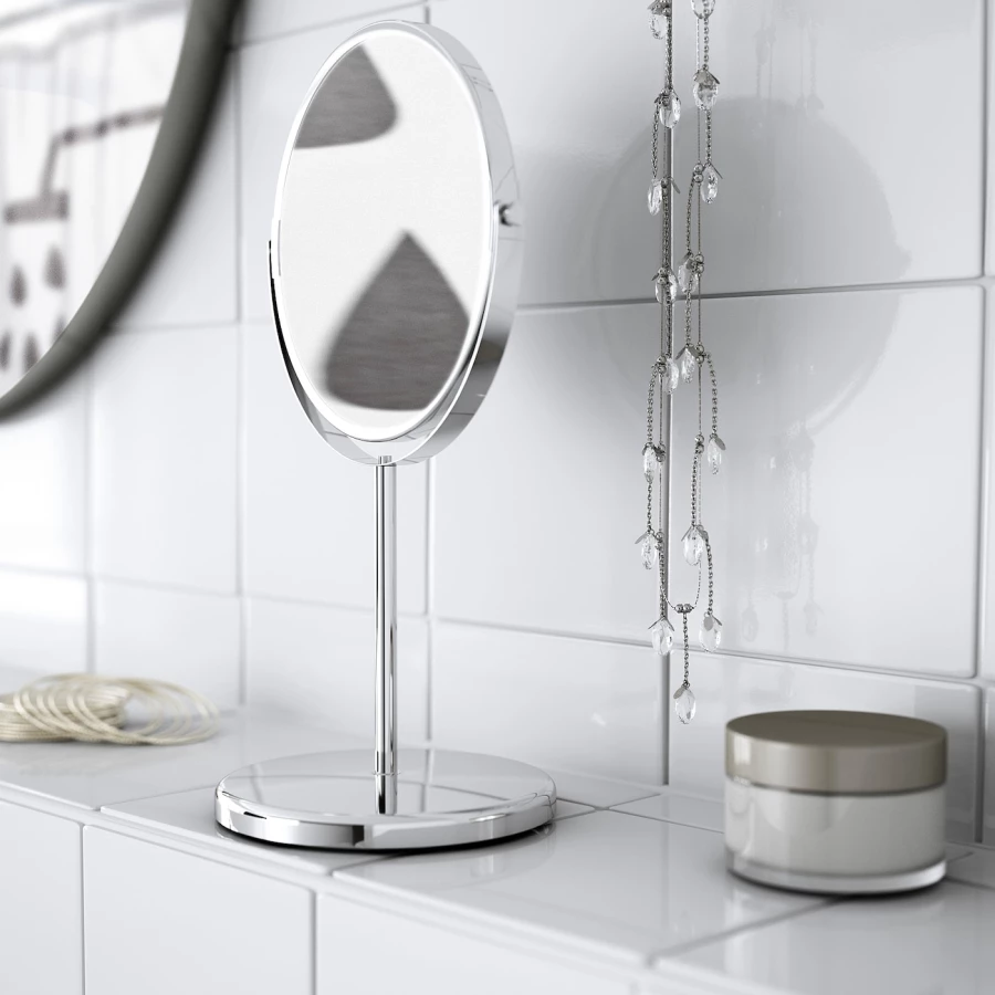 Зеркало - TRENSUM IKEA/ ТРЕНСУМ ИКЕА, 17 см,  серебристый (изображение №4)