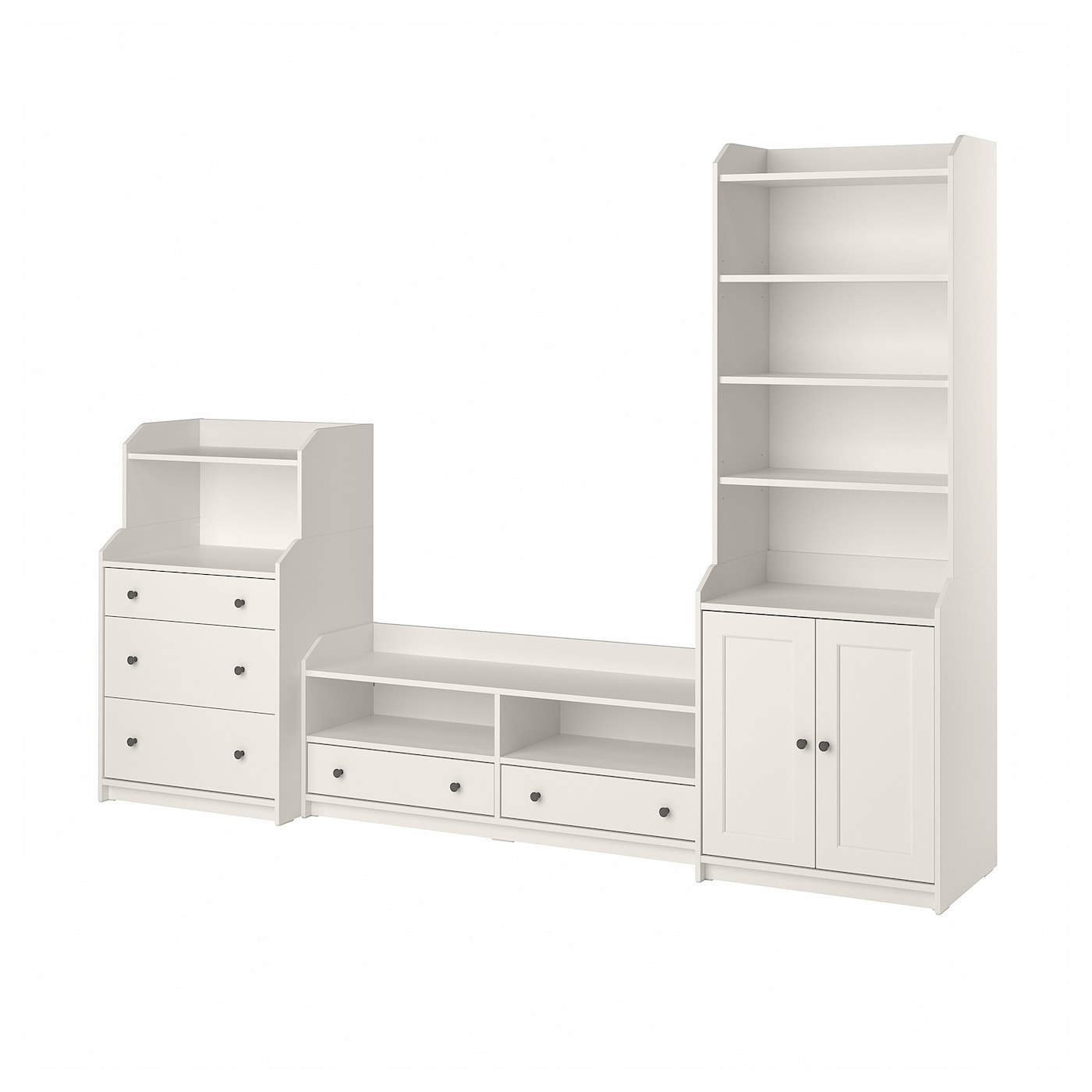 Шкаф для ТВ - IKEA HAUGA, 199x46x277см, белый, ХАУГА ИКЕА