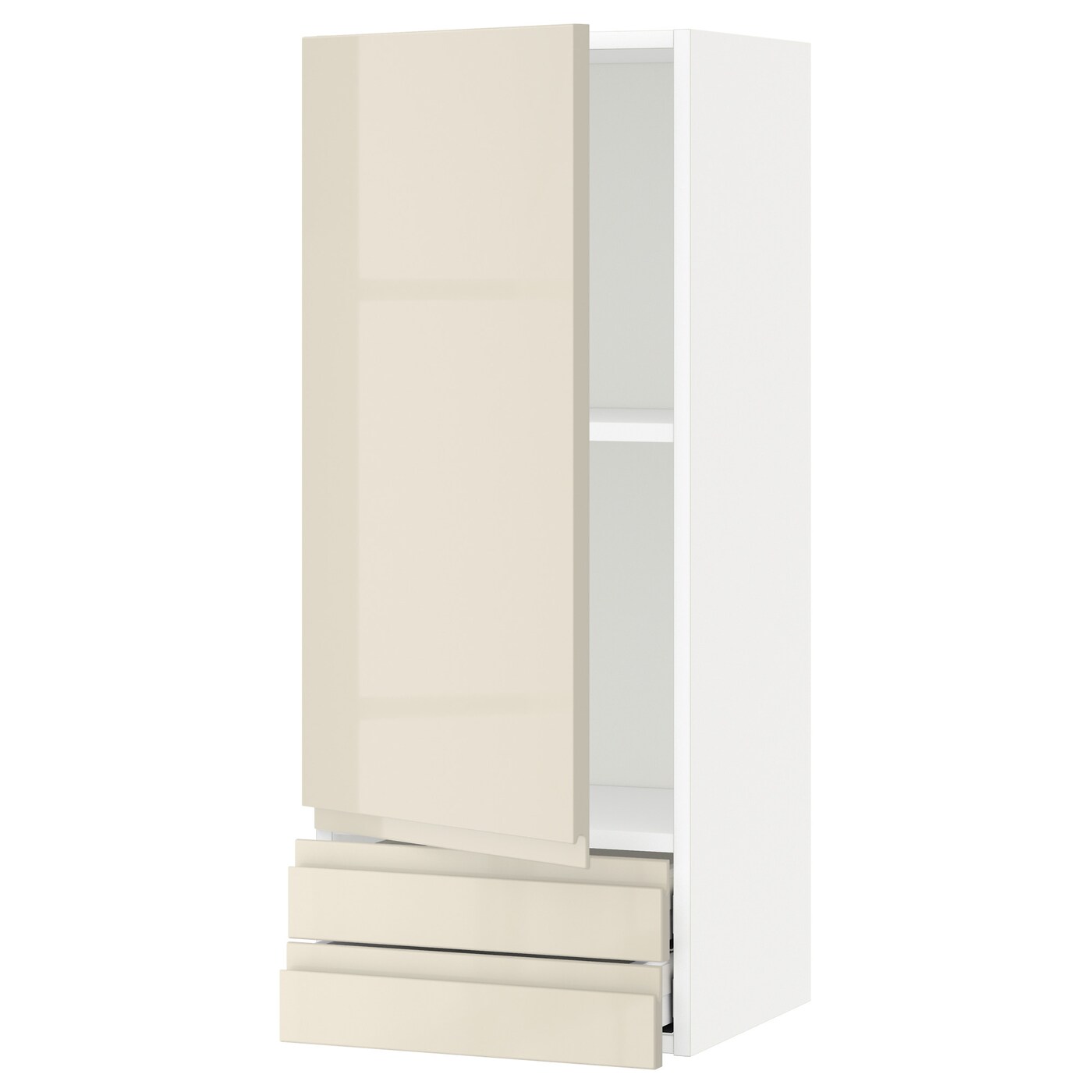 Навесной шкаф с полкой - METOD/MAXIMERA  IKEA/ МЕТОД /МАКСИМЕРА ИКЕА, 100х40 см, белый/бежевый