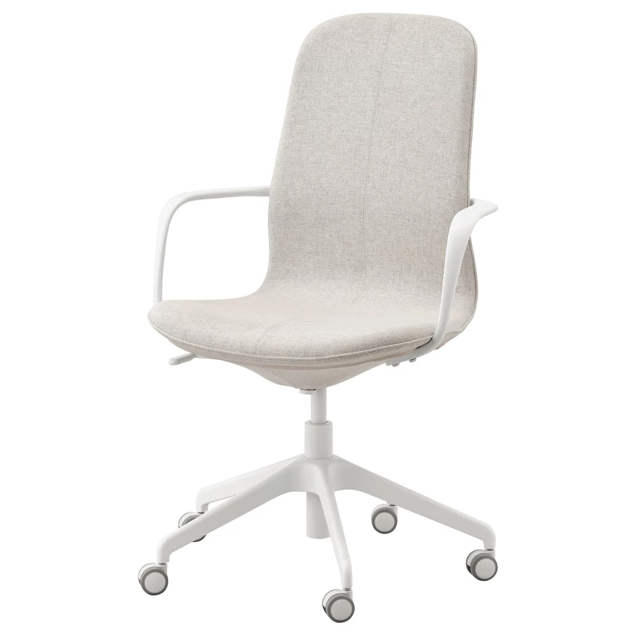 Офисный стул - IKEA LÅNGFJÄLL/LANGFJALL, 68x68x104см, белый, ЛОНГФЬЕЛЛЬ ИКЕА (изображение №1)