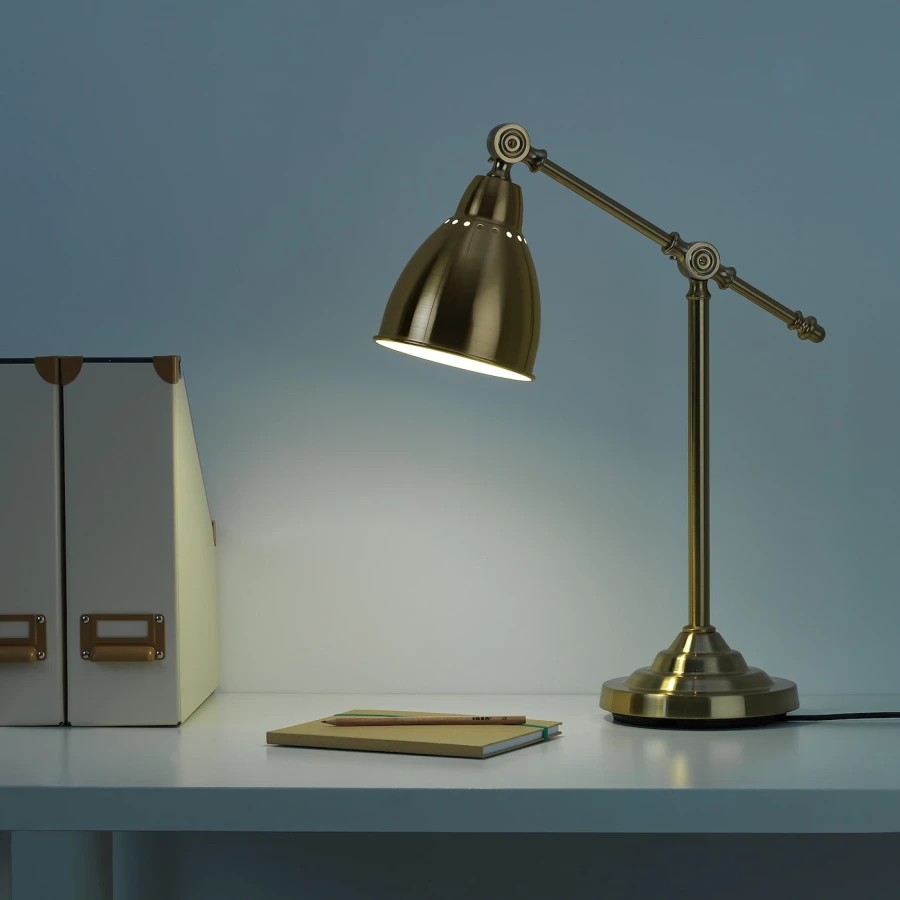 Лампа - BAROMETER IKEA/ БАРОМЕТЕР ИКЕА,  48 см,  золотистый (изображение №4)