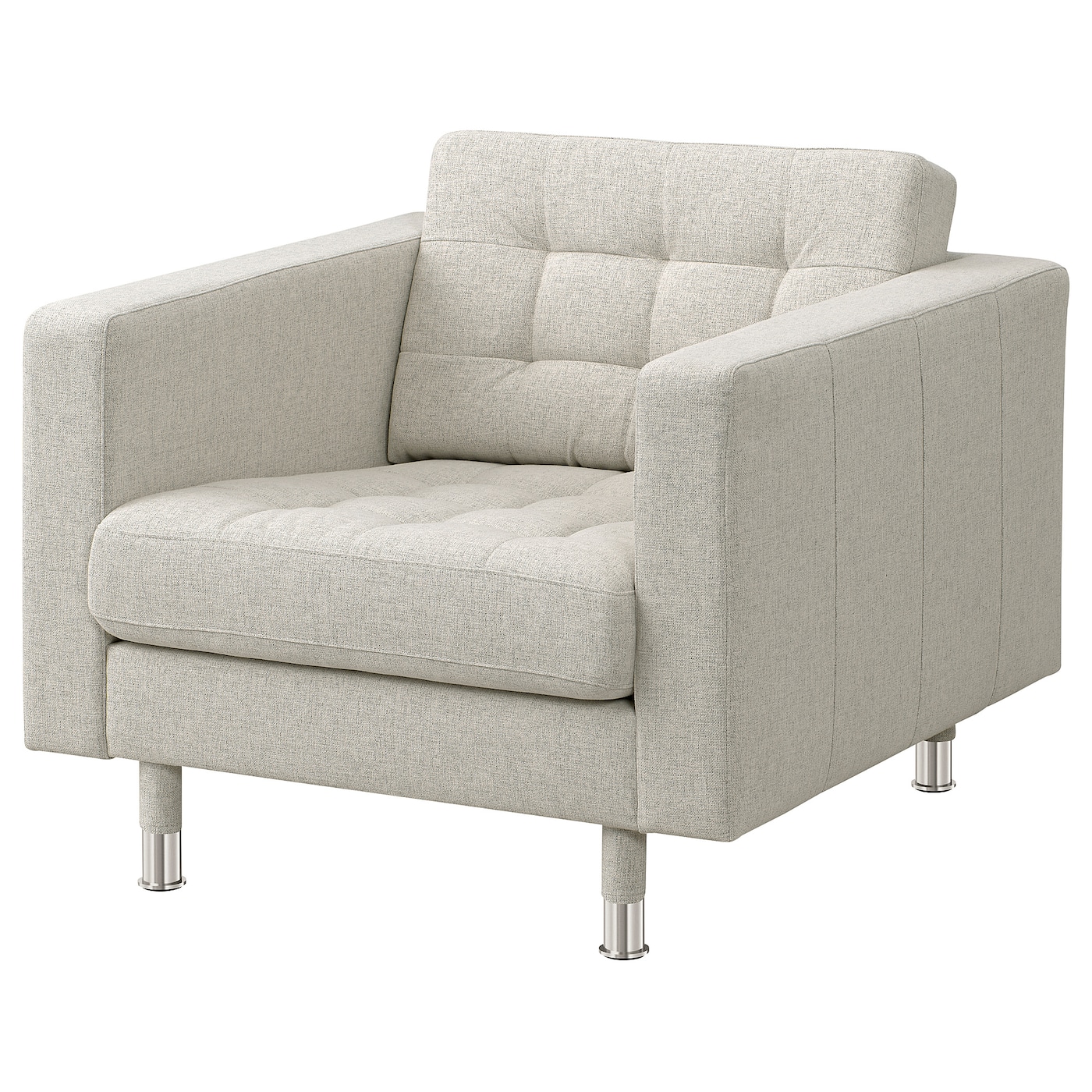 Кресло - IKEA LANDSKRONA, 89х89х78 см, светло-серый, ЛАНДСКРУНА ИКЕА