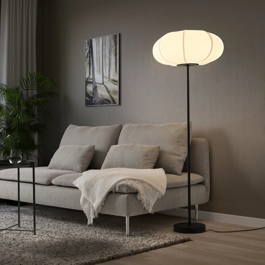Торшер -  BYGGKORN  IKEA/ БУГГКОРН ИКЕА, 148 см, белый (изображение №2)