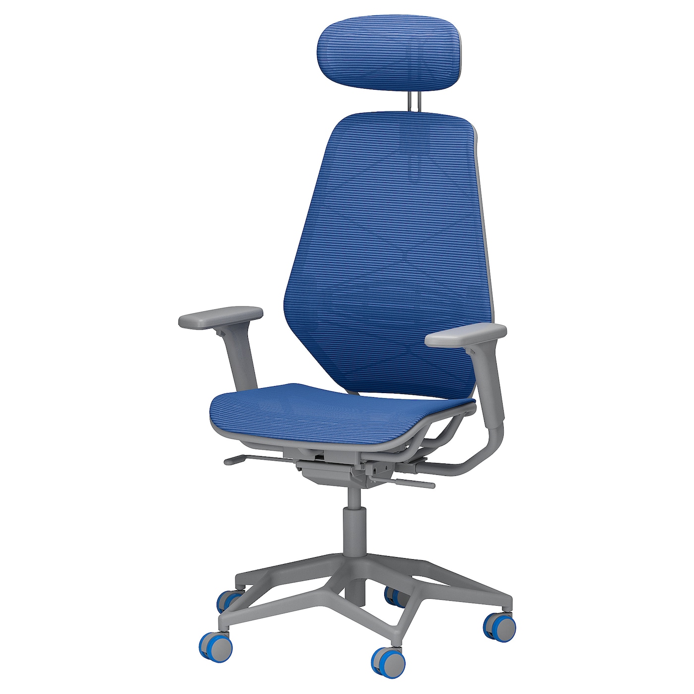 Игровое/офисное кресло - IKEA STYRSPEL, 71х119/142 см, синий/светло-серый, СТИРСПЕЛЬ ИКЕА