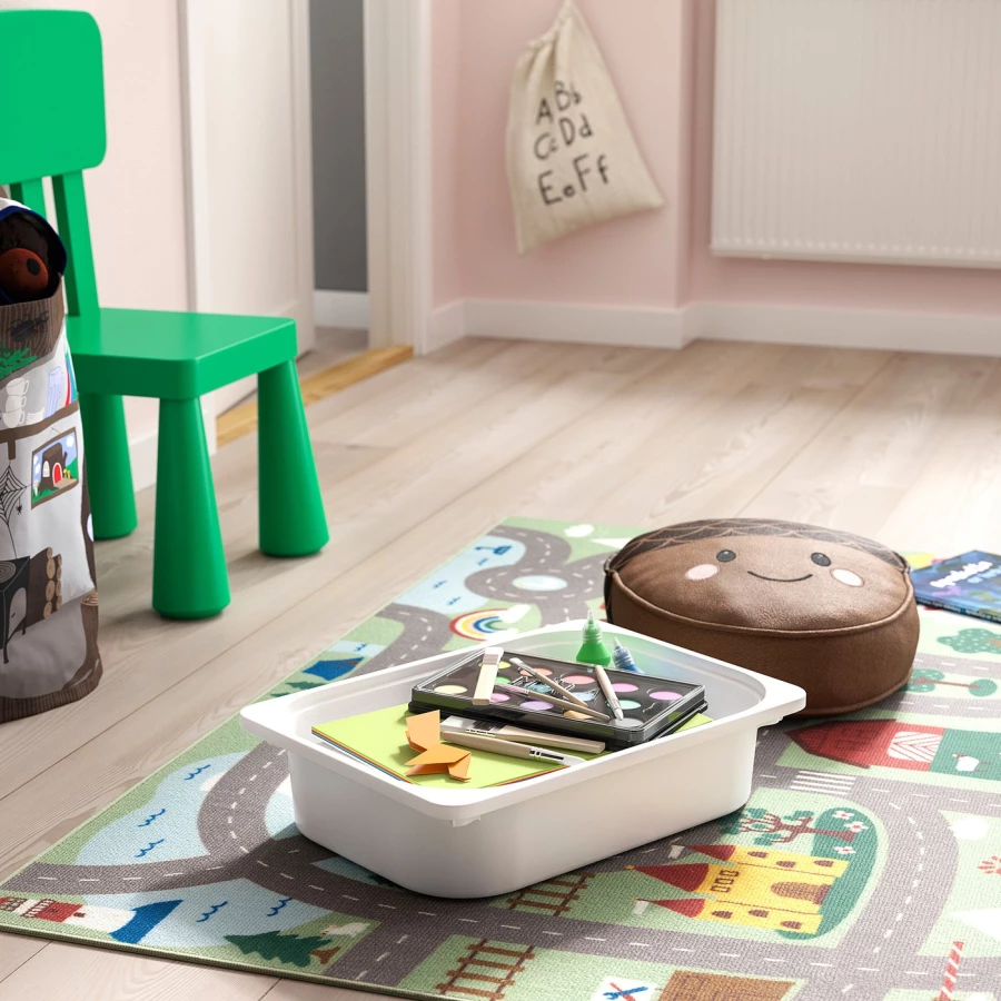 Шкаф с ящиком IKEA TROFAST/ТРУФАСТ ИКЕА, 34х44х56 см, белый/красный (изображение №3)