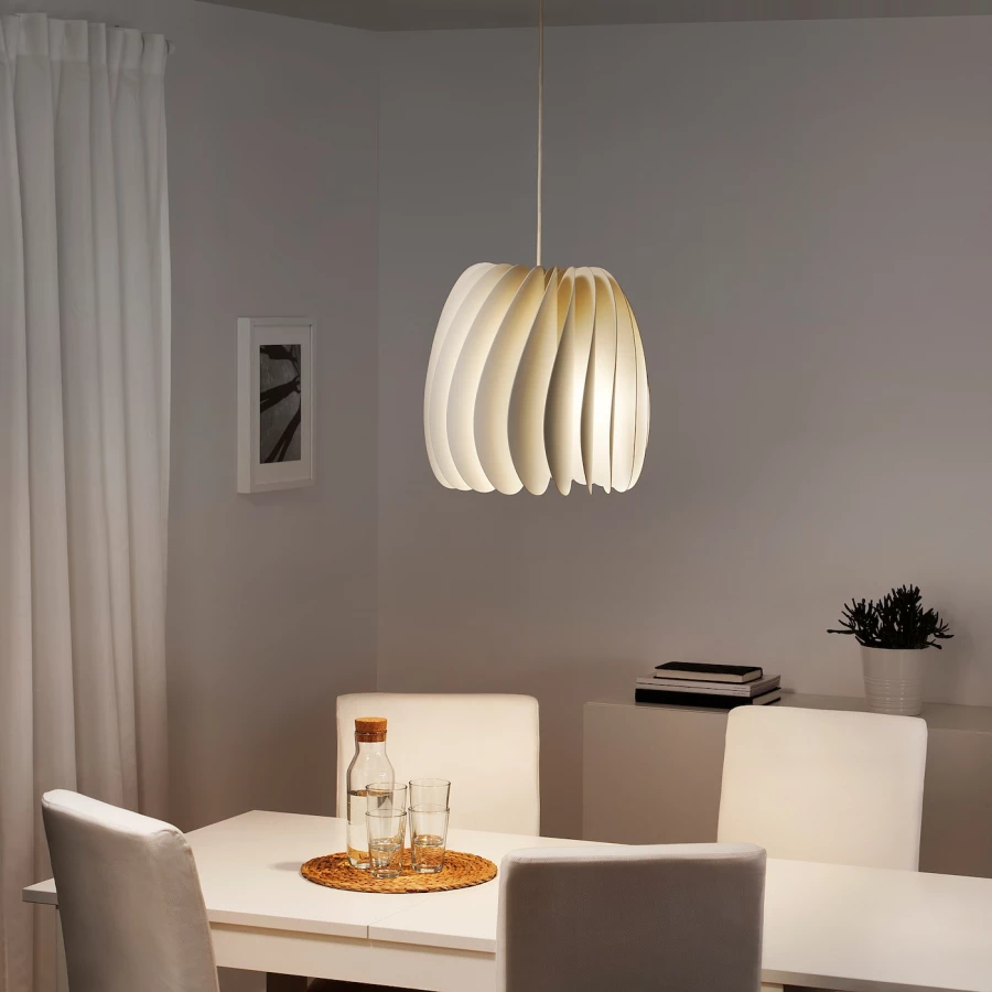 Подвесной светильник - SKYMNINGEN IKEA / СКЮМНИНГЕН ИКЕА, 42 см, белый (изображение №3)