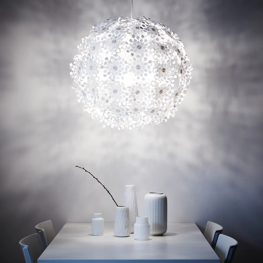 Подвесной светильник - GRIMSÅS /GRIMSАS IKEA/ ГРИМСОС ИКЕА, 55 см, белый (изображение №3)
