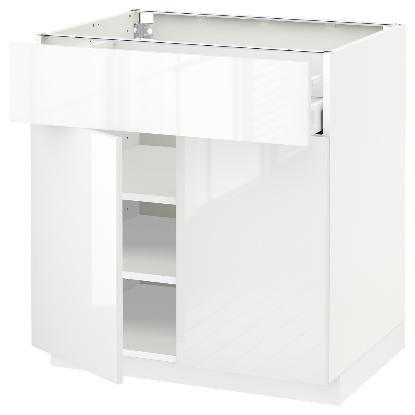Напольный кухонный шкаф  - IKEA METOD MAXIMERA, 88x62x80см, белый, МЕТОД МАКСИМЕРА ИКЕА