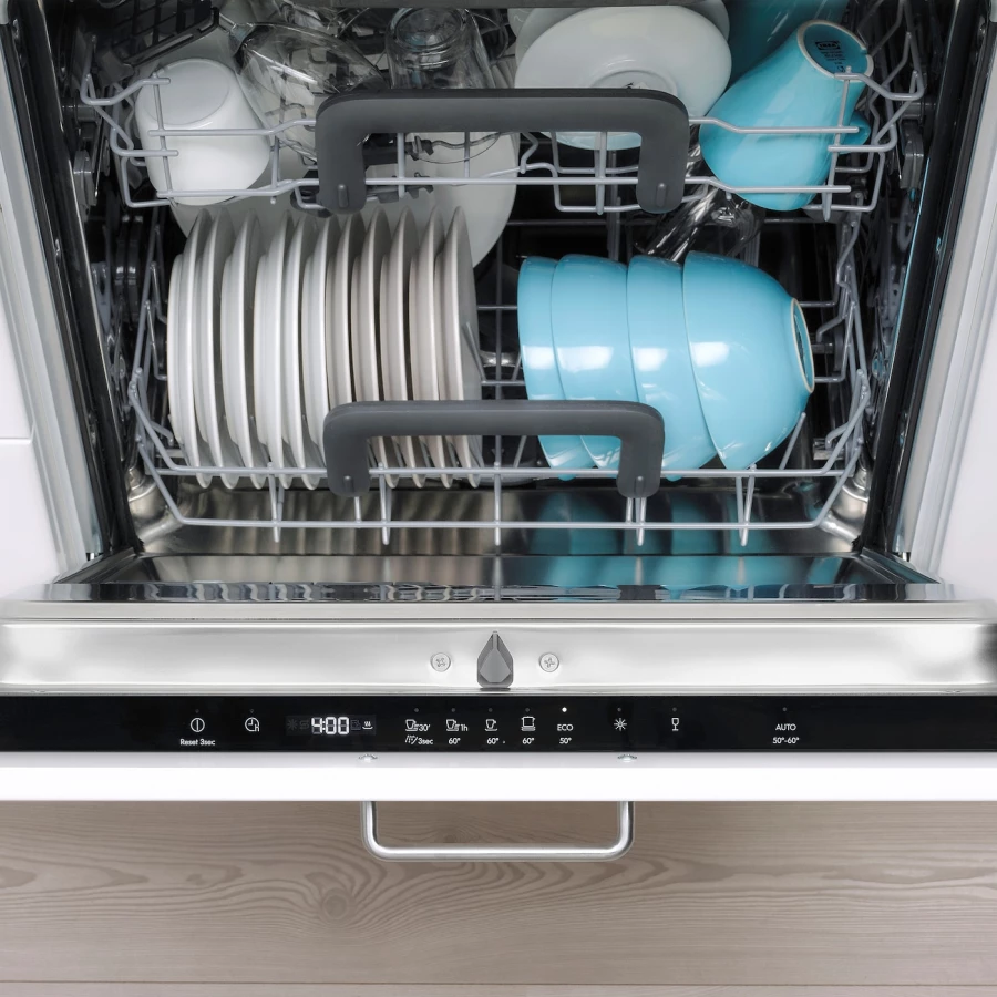 Встраиваемая посудомоечная машина - HYGIENISK IKEA/ ХИГИЕНИСК ИКЕА,  82х60 см, белый (изображение №6)