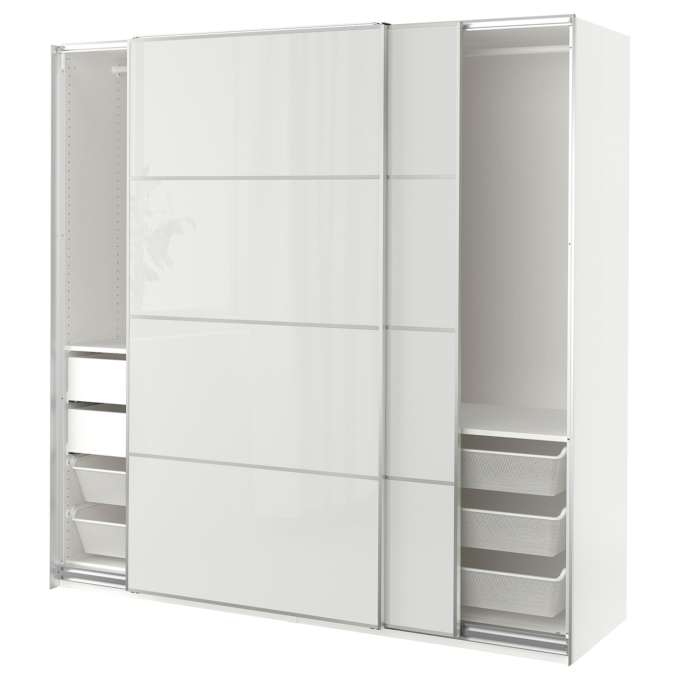 Шкаф - IKEA PAX/HOKKSUND/ПАКС/ХОККСУНД ИКЕА, 66х200х201,2 см, белый