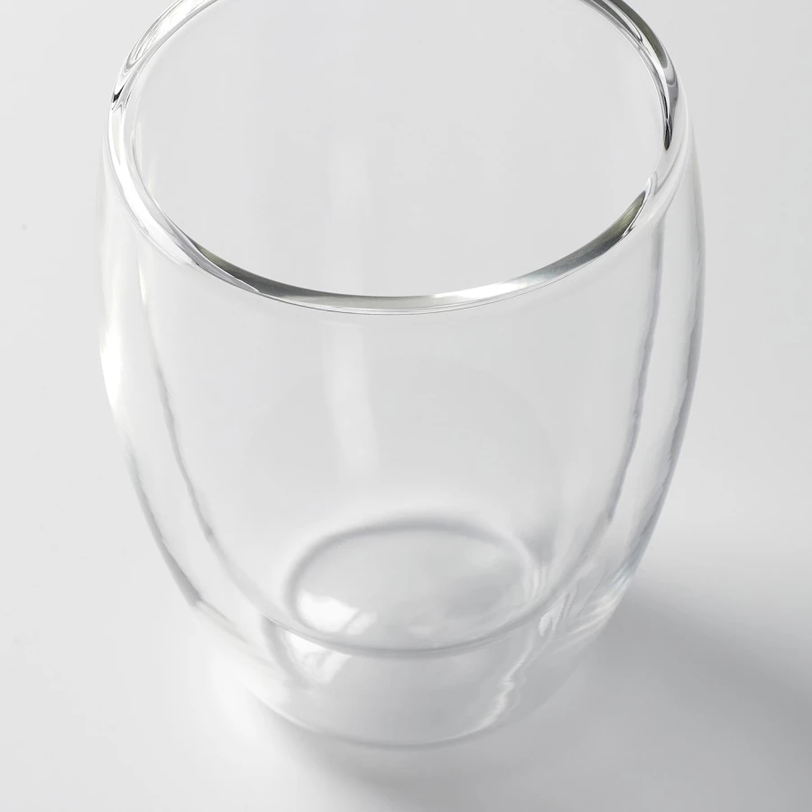 Набор стаканов, 2 шт. - IKEA PASSERAD, 300 мл, прозрачное стекло, ПАССЕРАД ИКЕА (изображение №3)