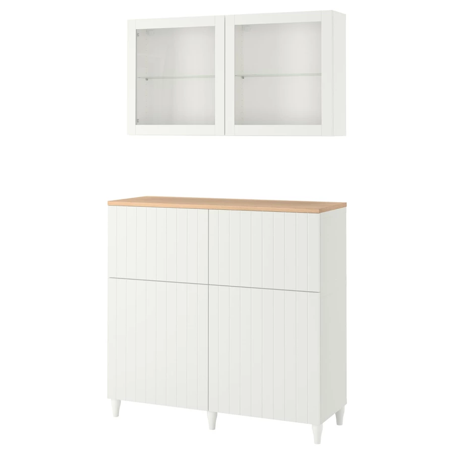 Комбинация для хранения - IKEA BESTÅ/BESTA/БЕСТА/БЕСТО ИКЕА, 120x42x240 см, белый, (изображение №1)