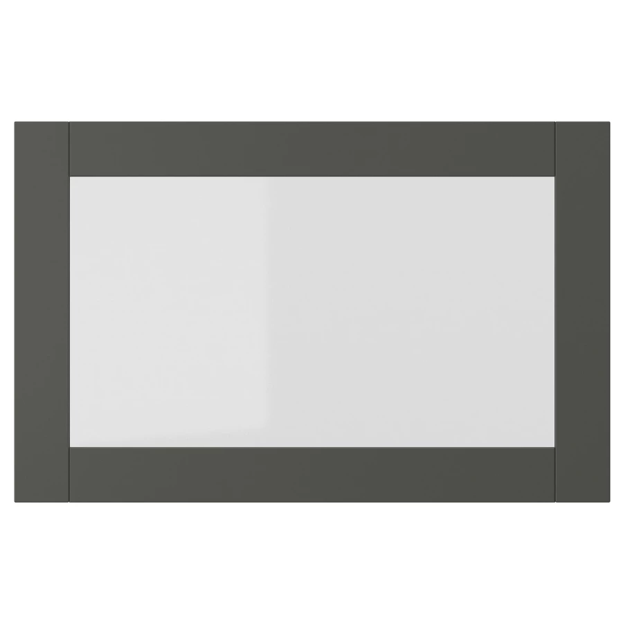 Стеклянная дверца - SINDVIK IKEA/ СИНДВИК ИКЕА,  60x38 см, серый (изображение №1)