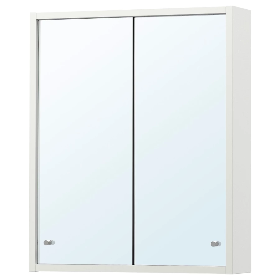 Настенный шкаф для ванной комнаты - NYSJÖN IKEA/ НИСЬЕН ИКЕА, 60х50х13 см, белый (изображение №1)