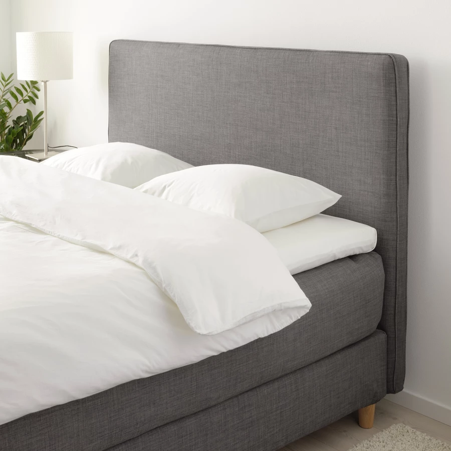 Континентальная кровать - IKEA DUNVIK, 200х160 см, черный, ДУНВИК ИКЕА (изображение №5)