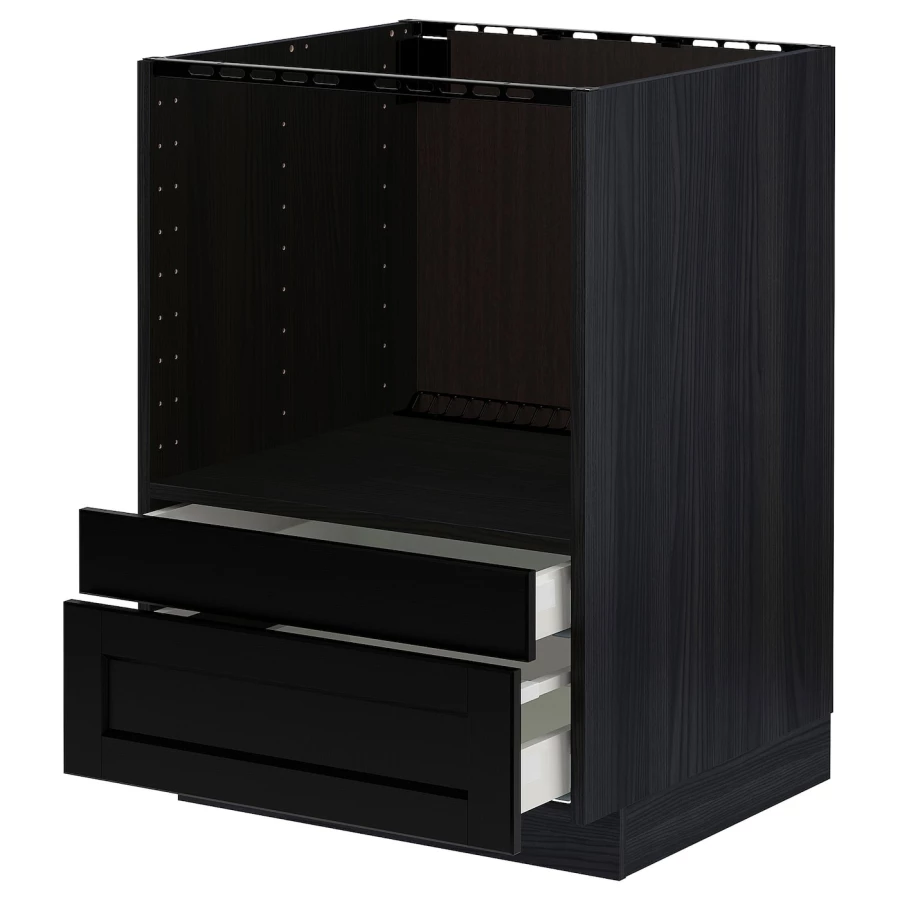 Шкаф для встроенной техники - IKEA METOD MAXIMERA, 88x62x60см, черный, МЕТОД МАКСИМЕРА ИКЕА (изображение №1)