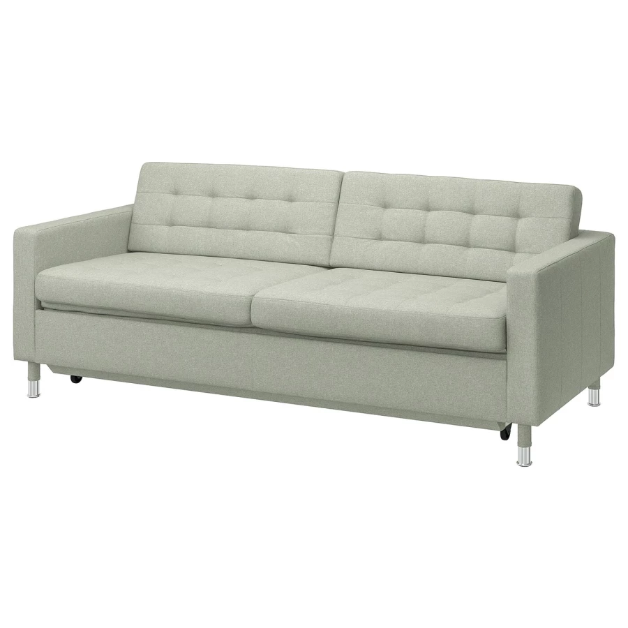3-местный диван-кровать - IKEA LANDSKRONA, 84x92x223см, зеленый, ЛАНДСКРУНА ИКЕА (изображение №2)