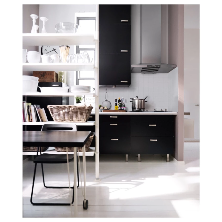 Стул складной - IKEA NISSE, 76х45х45 см, черный, НИССЕ ИКЕА (изображение №4)