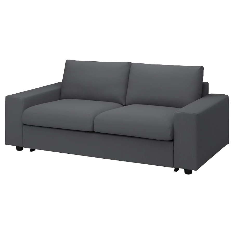 2-местный диван - IKEA VIMLE, 98x204см, темно-серый, ВИМЛЕ ИКЕА (изображение №2)